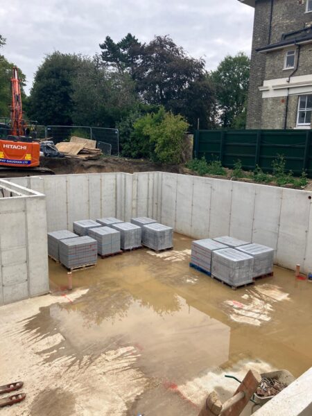 Blackheath project residential water proof concrete basement